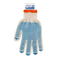 Перчатки вязаные (ПВХ-точка) 3 нитки BuroClean ECO