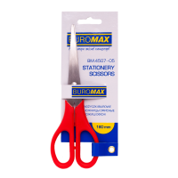 Ножницы офисные 160 мм (пластиковые ручки) BuroMax КРАСНЫЕ (BM.4507-05)