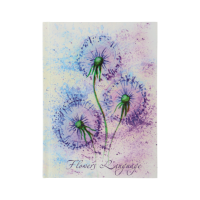Записна книжка А6,  FLOWERS LANGUAGE бузкова  (обл. тверда), 64 аркушів,  клітинка (BM.24614101-26)