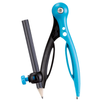 Циркуль пластиковий ESSENTIALS, з універсальним тримачем, асорті (MP.518110)