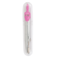 Циркуль BASIS в твердом футляре типа "градусник", розовый, KIDS Line (ZB.5301BS-10)