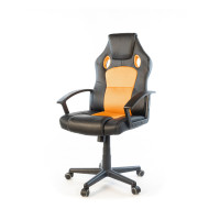 Крісло геймерське АКЛАС Анхель NEW PL TILT Чорний (PU-Чорний/Помаранчевий)