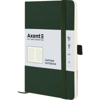 Записная книга А5 96 л клетка Axent Partner Soft Skin тёмно зеленая (8616-23-a)