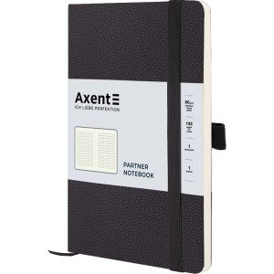 Записная книга А5 96 л клетка Axent Partner Soft Skin чёрная (8616-01-a)
