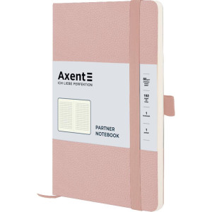 Записна книга А5 Axent Partner Soft Skin, 96 арк, пудрова, клітина (8616-24-a)