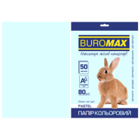 Папір кольоровий А4 80 г/м кв BUROMAX 50 аркушів PASTEL блакитний (BM.2721250-14)