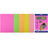Бумага цветная А4 80 г/м кв BUROMAX 20 л NEON 5 цв. (BM.2721520-99)