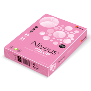 Бумага цветная А4 80 г/м кв Niveus Color 500 л неоновая розовая (NEOPI)