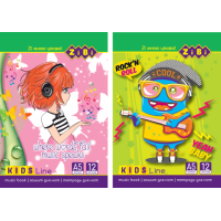 Тетрадь для нот А5 12 л вертикальная на скобе (ZB.1095)