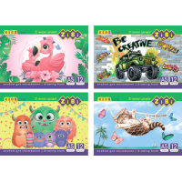 Альбом для рисования, А5, 12 листов, скоба, защитный лак, 120 г/м2, Kids line (ZB.1419)