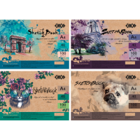 Скетчбук А4, 40 аркушів, пружина, кремовий блок, 100 г/м2, бірюзовий ART Line (ZB.1480-99)