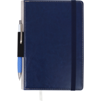 Блокнот деловой CODE, А5, 96 л., клетка, т.-синий, иск.кожа (BM.295106-03)