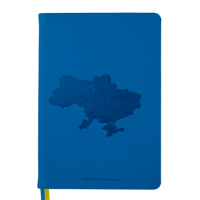 Блокнот діловийй UKRAINE , А5, 96 л., клітінка, синій, штучна шкіра (BM.295120-02)