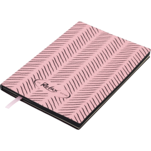 Блокнот деловой RELAX, А5, 96 л., линия, розовый, иск.кожа (BM.295201-10)