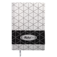 Блокнот діловийй RELAX, А5, 96 л., лінія, сріблястий, штучна шкіра (BM.295201-24)