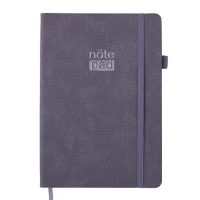 Блокнот діловийй RESPECT, А5, 96 л., лінія, сірий, штучна шкіра (BM.295208-09)