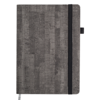 Блокнот деловой WOOD, А5, 96 л., линия, серый, иск.кожа (BM.295214-09)
