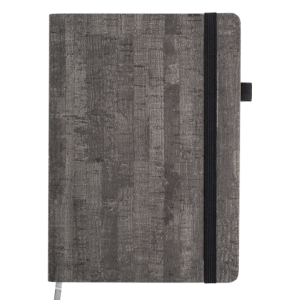 Блокнот деловой WOOD, А5, 96 л., линия, серый, иск.кожа (BM.295214-09)