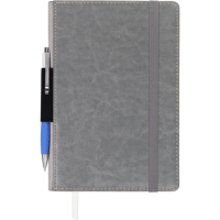 Блокнот діловийй CODE, А5, 96 л., лінія, сірий, штучна шкіра (BM.295215-09)