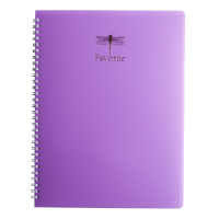 Блокнот А4 80 л клетка на спирали сбоку обл. пластик FAVOURITE PASTEL фиолетовый (BM.24452154-26)
