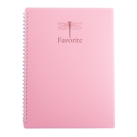 Блокнот А4 80 л клетка на спирали сбоку обл. пластик FAVOURITE PASTEL розовый (BM.24452154-10)