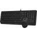 Комплект (миша + клавіатура) A4Tech F1512 Black