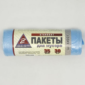Мешки для мусора 35 л х 30 шт 7 мкм Z-BEST синие (44021_1)