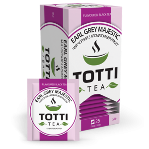 Чай черный в ф/п TOTTI Tea Earl Grey Majestic, 25 пакетиков