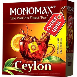 Чай черный в ф/п Мономах Ceylon 1,5 г х 100 шт