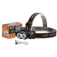 Ліхтарик налобний SQ-812-2Lumen (ЗУ USB, вбудований акумулятор)