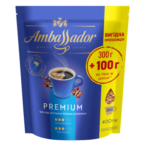 Кофе растворимый Ambassador Premium, (эконом пакет), 400 гр