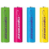 Батарейка-аккумулятор AA R06 2000mAh Esperanza Ni-MH * 4 mix of colors (EZA108)