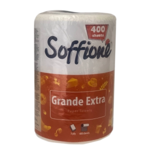 Полотенца рулонные 3-слой Soffione GRANDE EXTRA (1 рул/уп) (400 листов)