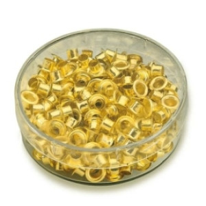 Заклепки-люверсы (для ручного) 4,8 мм, золотистые (200 шт) (Китай) (2310202)