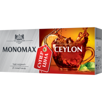 Чай чорний Мономах Ceylon Супер Ціна в пакетиках 1,5 г х 25 шт
