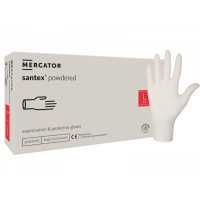 Перчатки латексные L-9 (однораз) 100 шт/уп SANTEX