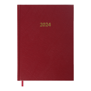 Щоденник датований 2024 А5 BuroMax Strong, 336 стр., темно-червоний (BM.2129-13)