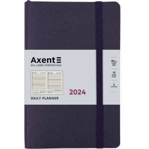 Щоденник датований 2024 А5 Axent Partner Soft Skin, синій (8810-24-02-a)