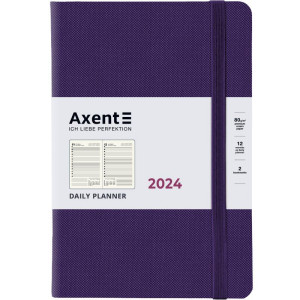 Щоденник датований 2024 А5 Axent Partner Soft Diamond, фіолетовий (8818-24-11-a)