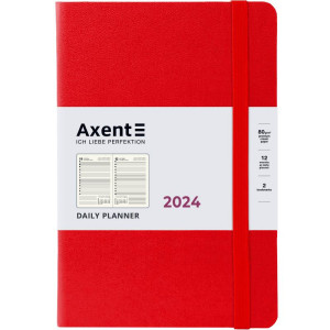 Щоденник датований 2024 А5 Axent Partner Strong, червоний (8819-24-05-a)