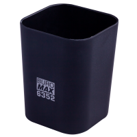 Стакан пластиковий для канцелярського приладдя RUBBER TOUCH Buromax, чорний (BM.6352-01)