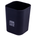 Стакан пластиковый для канцелярских принадлежностей RUBBER TOUCH Buromax, черный (BM.6352-01)