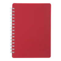 Блокнот А6 80 л клетка на спирали сбоку обл. пластик красный Buromax (BM.2589-005)