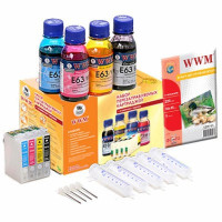 Набор перезаправляемых картриджей WWM Epson C67/87/CX3700/4100/4700 (RC.T063)