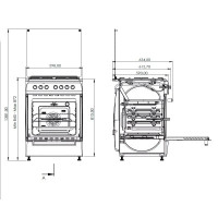 Плита кухонная газовая Grunhelm G4FG6612W