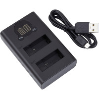 Зарядное устройство к фото PowerPlant GoPro DL-AHDBT901 with display 2 slots (CH980352)