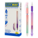 Ручка гелевая с грипом BuroMax Gloss (пиши-стрирай), 0.5мм, перламутровый корпус, синяя (BM.8312-01)