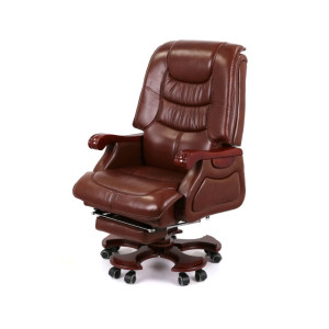Кресло руководителя АКЛАС Ланселот EX RL Коричневый (Кожа LC-I)