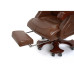 Кресло руководителя АКЛАС Ланселот EX RL Коричневый (Кожа LC-I)
