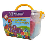 Магнитный конструктор Магникон 84 детали Plastic box (МK-84)